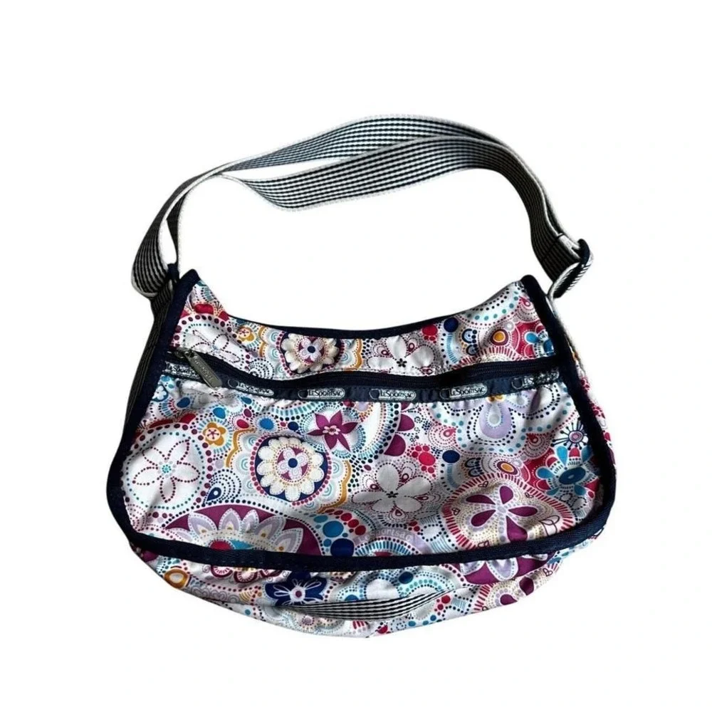 LeSportsac Floral Hobo Bag Lightweight Crossbody Handbag Purse